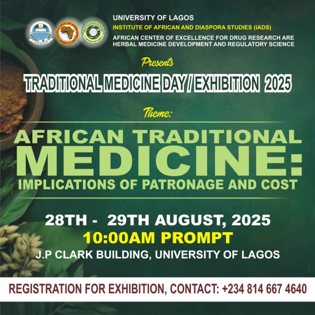 UNILAG Hosts Traditional Medicine Day/Exhibition 2025, August 28-29 ...